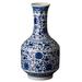 Emissary Home and Garden Globlar Vase & White 8X15.5"H Ceramic in Blue | 15.5 H x 8 W x 8 D in | Wayfair 41641BW