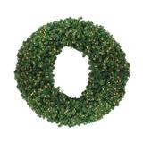 Northlight Seasonal 5' Pre-Lit Olympia Pine Commercial Artificial Christmas Wreath - Clear Lights Traditional Faux, in Green/White | Wayfair