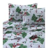 The Holiday Aisle® 170-GSM Printed Flannel Extra Deep Pocket Sheet Set 100% Cotton | 106 H x 112 W in | Wayfair THLY1628 44156796