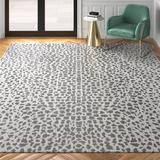 Gray 65 x 0.2 in Indoor/Outdoor Area Rug - Willa Arlo™ Interiors Basinger Animal Print Indoor/Outdoor Area Rug, Latex | 65 W x 0.2 D in | Wayfair