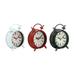 Winston Porter Analog Metal Quartz Tabletop Clock in Red/White/Black Metal in Black/Red | 8 H x 10 W x 2.5 D in | Wayfair