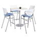 KFI Studios Mode- KOOL Sets 42" L Round Manufactured Wood Breakroom Table & Chair Set Metal in White | 41 H in | Wayfair