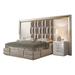 Hispania Home London Bedor123 Bedroom Set 3 Pieces Upholstered in Brown/White, Size King | Wayfair BEDOR123-SET3K