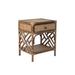 Beachcrest Home™ Alderson 1 - Drawer Wicker Nightstand Bachelor's Chest Wood in Brown | 23.5 H x 20 W x 16 D in | Wayfair