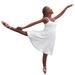 The Holiday Aisle® African American Romantic Ballerina Hanging Figurine Ornament Ceramic/Porcelain in Brown/White | 4 H x 2 W x 2 D in | Wayfair