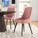 Mercury Row® Girton Tufted Velvet Side Chair Upholstered/Velvet in Pink | 36 H x 21 W x 21 D in | Wayfair 071CC52C512444508B22B1DFA77BC5E3