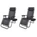 Arlmont & Co. Mir Reclining Zero Gravity Chair Metal in Black | 44 H x 25 W x 61 D in | Wayfair 4E0A79E5CE6B4FA78AAEEA4C4DD45F7D