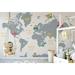 Isabelle & Max™ Peel & Stick World Map & Cartoon Animals Chicago Vinyl in Gray | 187 W in | Wayfair 3BDDA1A9AD72468189555041B70F43BE