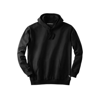 Men's Big & Tall Wicking fleece hoodie by KS Sport in Black (Size 2XL)