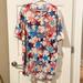 Lularoe Tops | Lularoe Irma Stars Top Nwt | Color: Blue/Red | Size: L