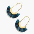 Madewell Jewelry | Madewell Arc Wire Fringe Earrings | Color: Blue/Gold | Size: Os