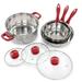 Gibson Home 7 Piece Stainless Steel Cookware Set Stainless Steel in Gray | Wayfair 950115269M