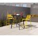 Joss & Main Archie Square 2 - Person 36" Long Bar Height Outdoor Dining Set Metal in Yellow | 41 H x 36 W x 36 D in | Wayfair