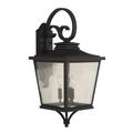 Craftmade Tillman 26.5" H Outdoor Wall Lantern Glass/Steel in Black | 26.5 H x 12 W x 14 D in | Wayfair ZA2924-TB