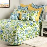 Bayou Breeze Leslee Single Coverlet/Bedspread Polyester/Polyfill/Cotton in Blue/White/Yellow | Full Bedspread | Wayfair