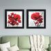 Wade Logan® Big Red Poppies - 2 Piece Picture Frame Print Set Plastic in Black/Gray/Red | 17 H x 34 W x 1 D in | Wayfair