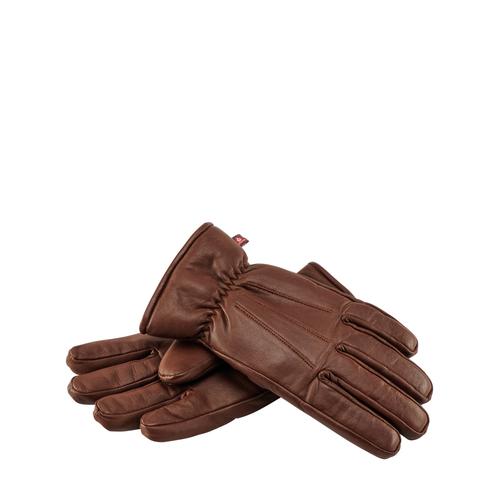 Pearlwood Herren Leder-Handschuhe Braun einfarbig