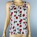 Anthropologie Tops | Anthropologie Porridge Polka Dot Roses Top | Color: Red/White | Size: M