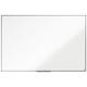 Nobo Enamel Magnetic Whiteboard, 1500 x 1000mm, Aluminium Trim, Corner Wall Mounting, Includes Whiteboard Pen Tray, Essence Range, 150 x 100cm, White, 1915475