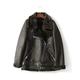 Trend Alamode New Womens Shearling Faux Fur Collar Faux Leather Biker Aviator Jacket Coat[Green,M (UK - 10)]