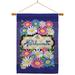 Breeze Decor Welcome Daisies 2-Sided Polyester 40" x 28" Flag set in Blue/Pink | 40 H x 28 W x 1 D in | Wayfair BD-FL-HS-104076-IP-BO-03-D-US11-BD