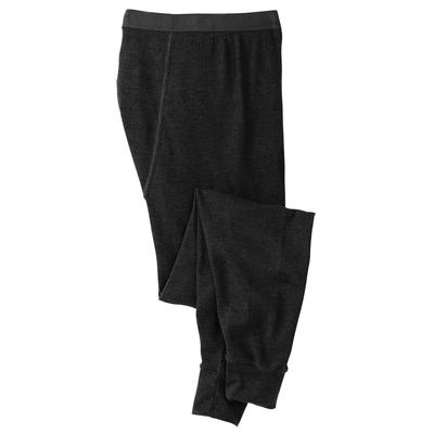 Men's Big & Tall Heavyweight Thermal Pants by KingSize in Black (Size 4XL)
