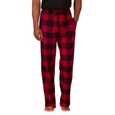 Men's Flannel Pant (Size XXXXL) Buffalo Plaid-Red, Cotton