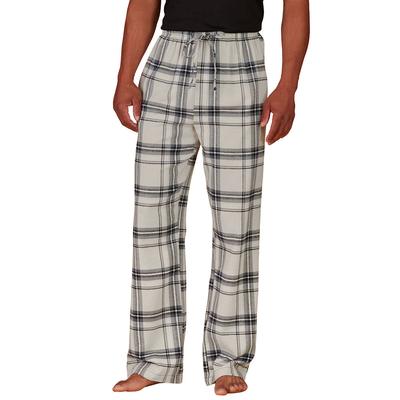 Men's Flannel Pant (Size XXXXXL) Plaid Grey, Cotton