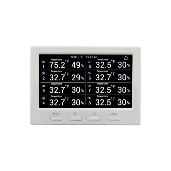 ambient-weather-ws-3000-x5-thermo-hygrometer-wireless-monitor-w--8-remote-sensors---logging,-graphing,-alarming,-radio-controlled-clock-|-wayfair/