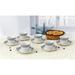 Lorren Home Trends 6 Piece Espresso Cup & Saucer Set Porcelain/Ceramic in Blue/Brown | 2.25 H in | Wayfair Sapphire-6