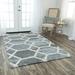 Gray 90 x 60 x 0.05 in Area Rug - Corrigan Studio® Geometric Handmade Tufted Area Rug Polyester | 90 H x 60 W x 0.05 D in | Wayfair