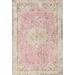 Brown/Pink 72 x 0.35 in Indoor Area Rug - Bungalow Rose Aykeg Oriental Beige/Brown/Pink Area Rug Polyester/Wool | 72 W x 0.35 D in | Wayfair