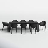 AllModern Farrah Rectangular 8 - Person 102" Long Outdoor Dining Set Plastic in Black | Wayfair 6185527E420940C193EECC6C1AFDC95C