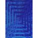 Blue 72 x 0.35 in Indoor Area Rug - Orren Ellis Geometric Royal Area Rug Polyester/Wool | 72 W x 0.35 D in | Wayfair