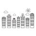 Isabelle & Max™ Doodled City Wall Decal Vinyl in White/Black | 22 H x 36 W in | Wayfair 0B3693B1908C4C65BFFC13BFDD615C8F