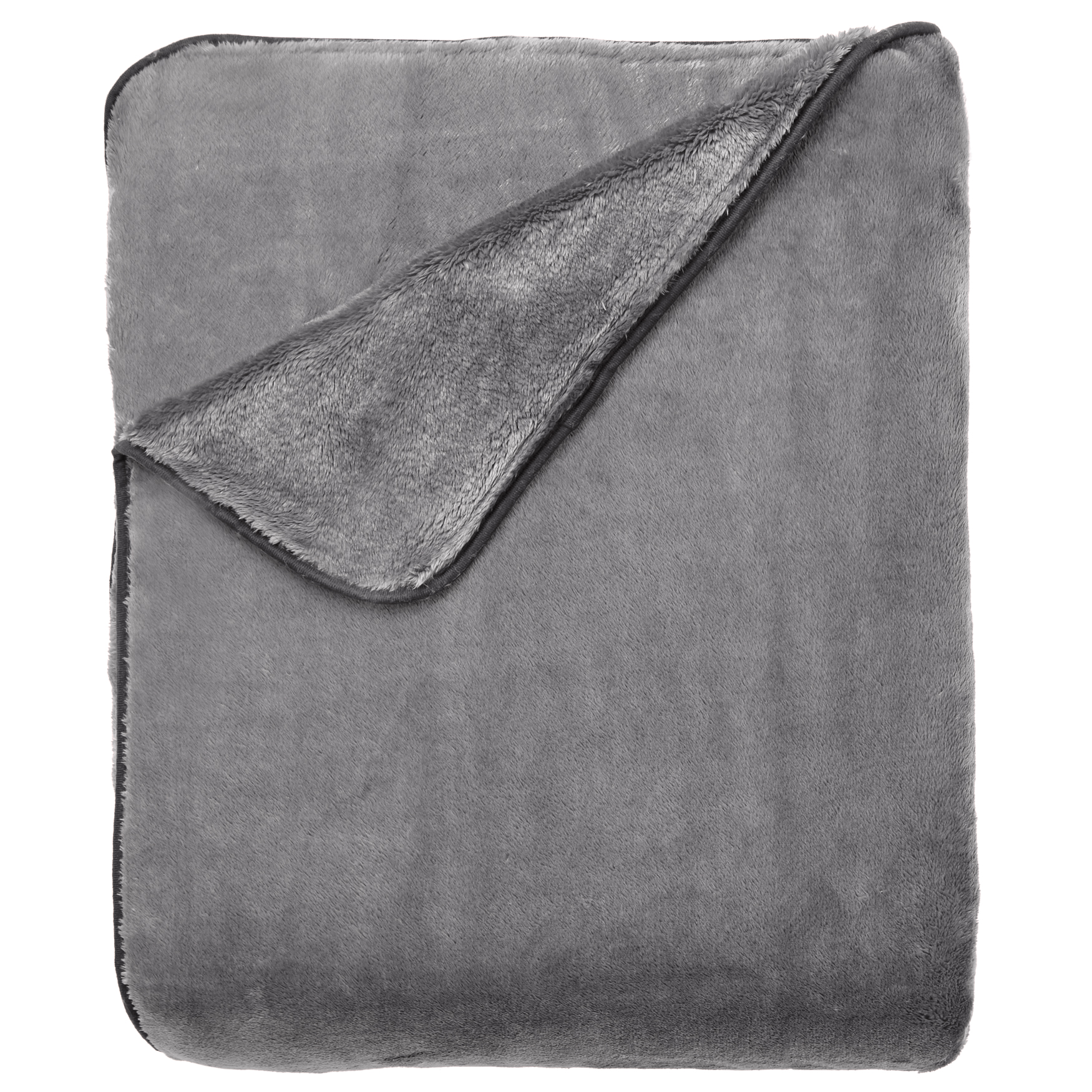 Plush Blanket by BrylaneHome in Gray (Size TWIN)