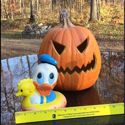 Disney Toys | Disney Donald Duck Rubber Bathtoy Vintage Squeaks | Color: Blue/Yellow | Size: Approx 6” X 6”