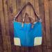 Coach Bags | Coach Multicolored Handbag | Color: Blue/Tan | Size: Aprox 14”X 6”X 11” (Lxwxh)