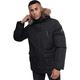 Crosshatch Mens Hood Parka Padded Winter Coat Jacket[Black,M]