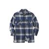 Men's Big & Tall Fleece-Lined Flannel Shirt Jacket by Boulder Creek® in Navy Plaid (Size L)