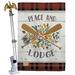 Breeze Decor Peace & Lodge Impressions Decorative 2-Sided Polyester 40 x 28 in. Flag Set in Gray | 40 H x 28 W x 4 D in | Wayfair