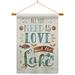 Breeze Decor All You Need Is Love & Lake Impressions Decorative 2-Sided Polyester 40 x 28 in. Flag Set in Gray | 40 H x 28 W x 1 D in | Wayfair