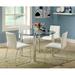 Ivy Bronx Damyan 4 - Person Dining Set Glass/Metal in White | Wayfair A2E40FA113DE4196800CBD9F6D18EE42