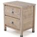 Altamirano 2 - Drawer Solid Wood Nightstand Wood in Brown Laurel Foundry Modern Farmhouse® | 25 H x 22.5 W x 17 D in | Wayfair