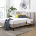 Latitude Run® Suhavi Contemporary Modern Tufted Low Profile Platform Bed Upholstered/Polyester in Brown | 35 H x 56.7 W x 78.6 D in | Wayfair