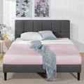 Latitude Run® Suhavi Contemporary Modern Tufted Low Profile Platform Bed Upholstered/Polyester in Gray | 35 H x 78.7 W x 83.7 D in | Wayfair