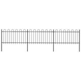 East Urban Home Garden Fence Patio Privacy Screen Fence Wall w/ Hoop Top Steel Metal in Black | 200.8 W in | Wayfair