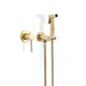 Handheld bidet sprayer kit Bidet Spray Set, Brass Brushed Gold Toilet Bidet Spray Gun Shower Bidet Set with Hot and Cold Hand Blender Valve Jet Set Shower Head