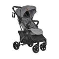 Amababy Lightweight Pushchair, Premium Compact Travel Stroller. Fully Reclining Seat Buggy Suitable for Toddlers and Children(Grey)