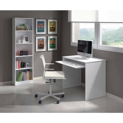Dmora - Schreibtisch Dayton, Schreibtisch mit Regal, PC-Halter Arbeitstisch für Büro oder